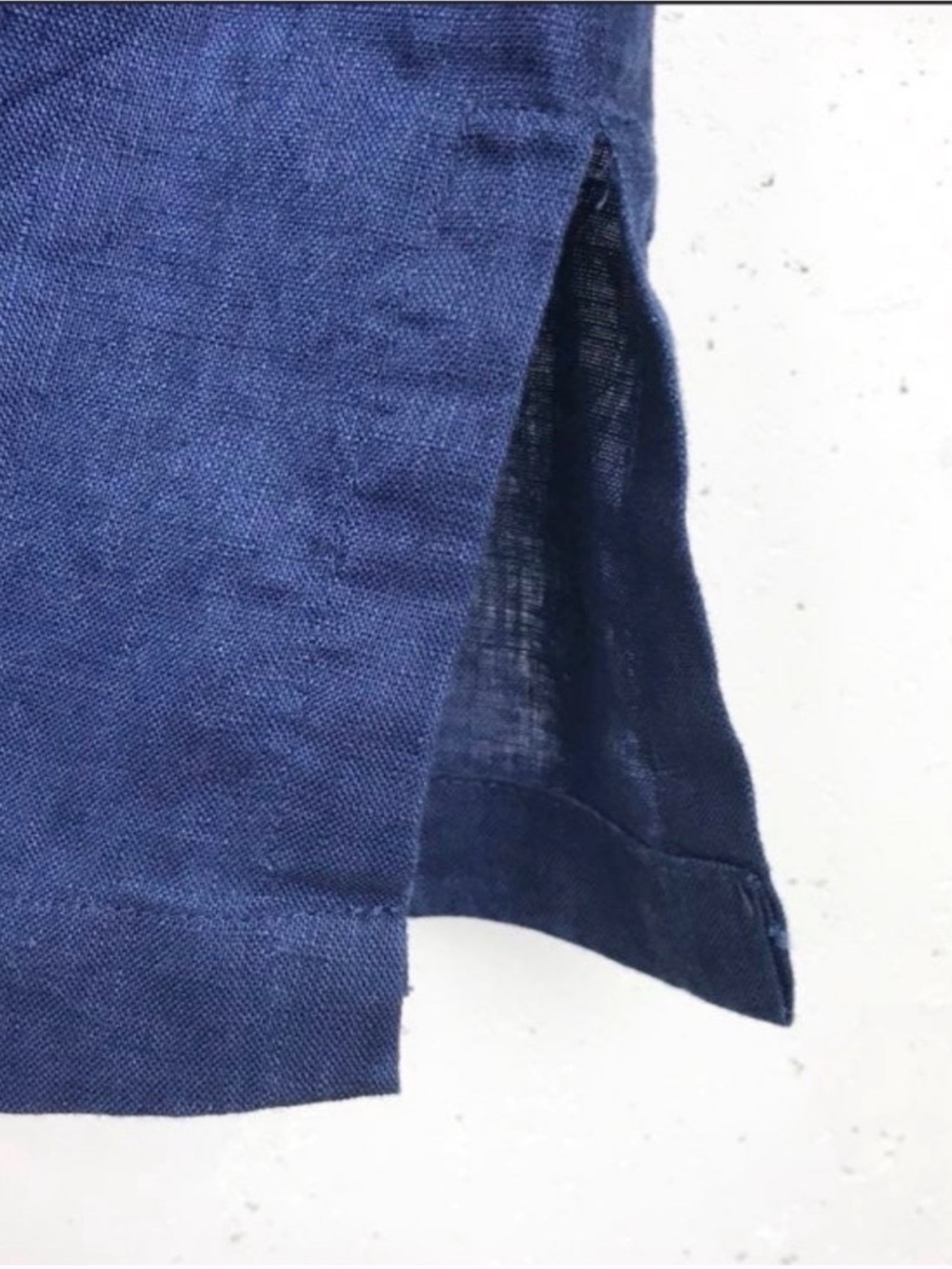 JM Collection Navy Embellished Linen Tunic - Picture 4 of 10